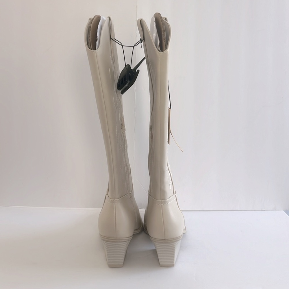 Madden NYC Embroidered Tall Western Coastal Cowgirl Stacked Heel Boot Size 9 NWT - Picture 9 of 10